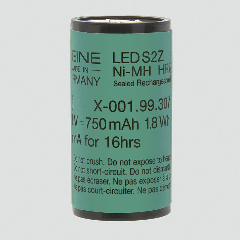 HEINE LED S2Z rechargeable battery 2.5 V NiMH for Short F.O. LED Laryngoscope Handles